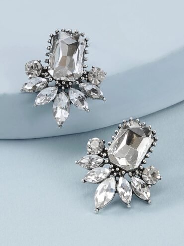 aretes plateados